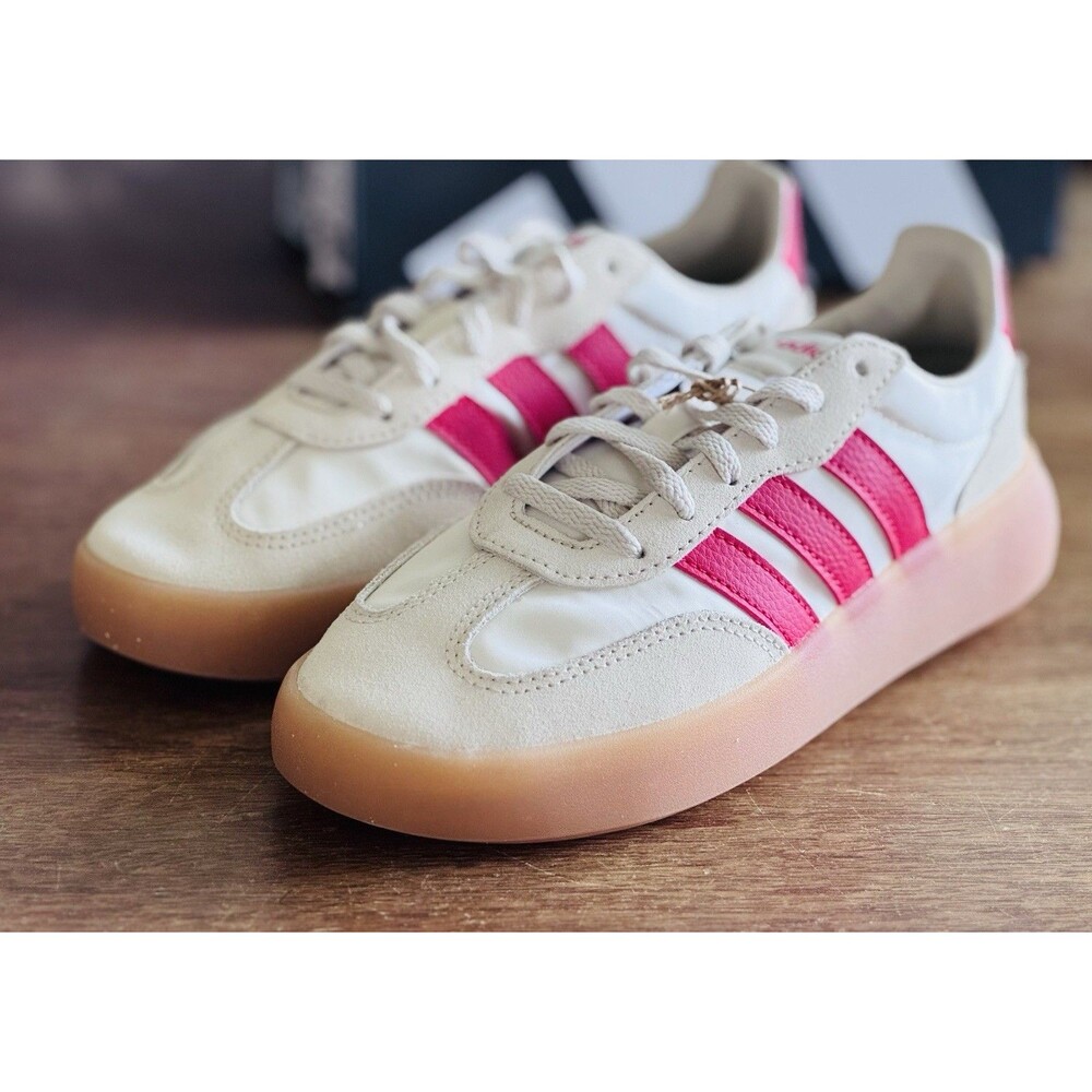 Youth Size 4 adidas Barreda Decode J Women’s Size 5 Off White Scarlet JQ8855